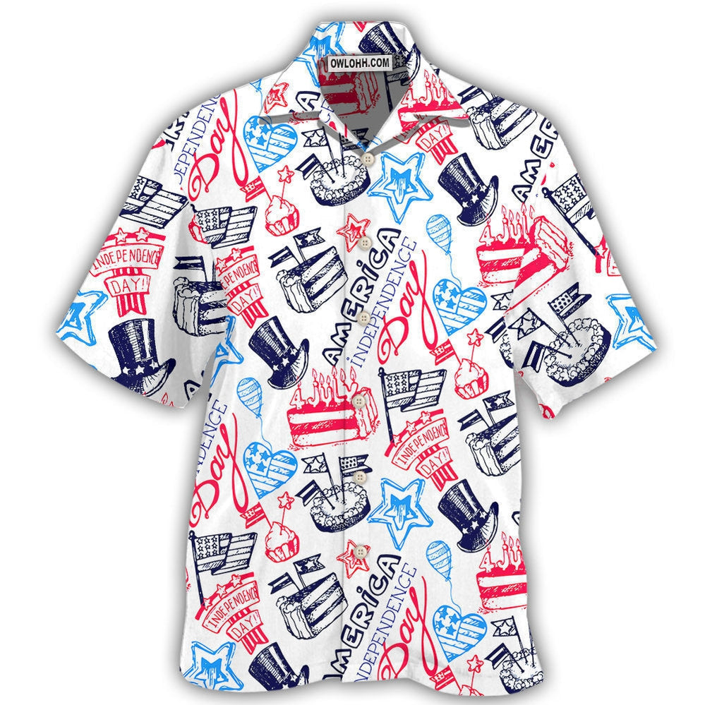 America Independence Day Art Style Hawaiian Shirt