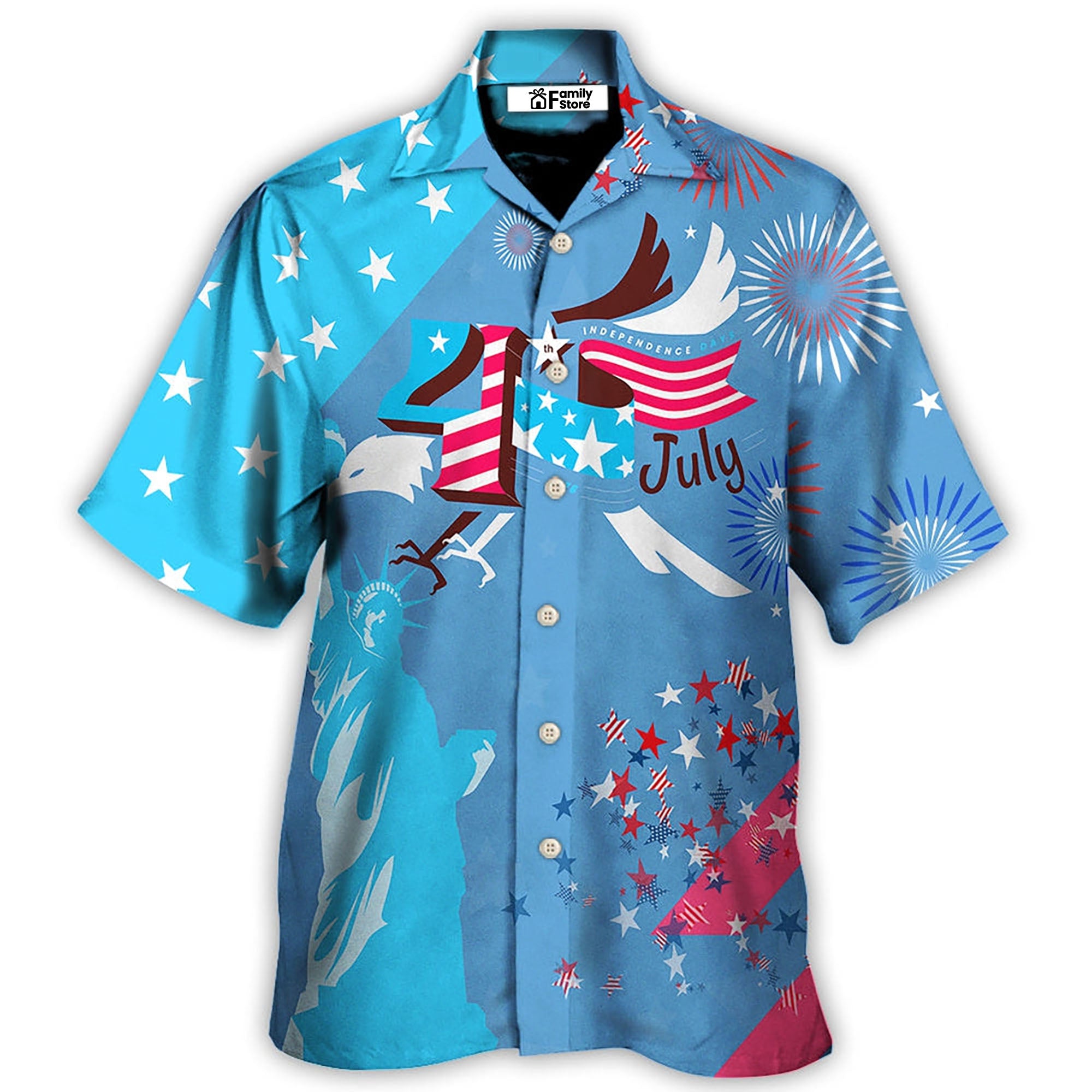 America Independence Happy Day Fourth Of July Hawaiian Shirt