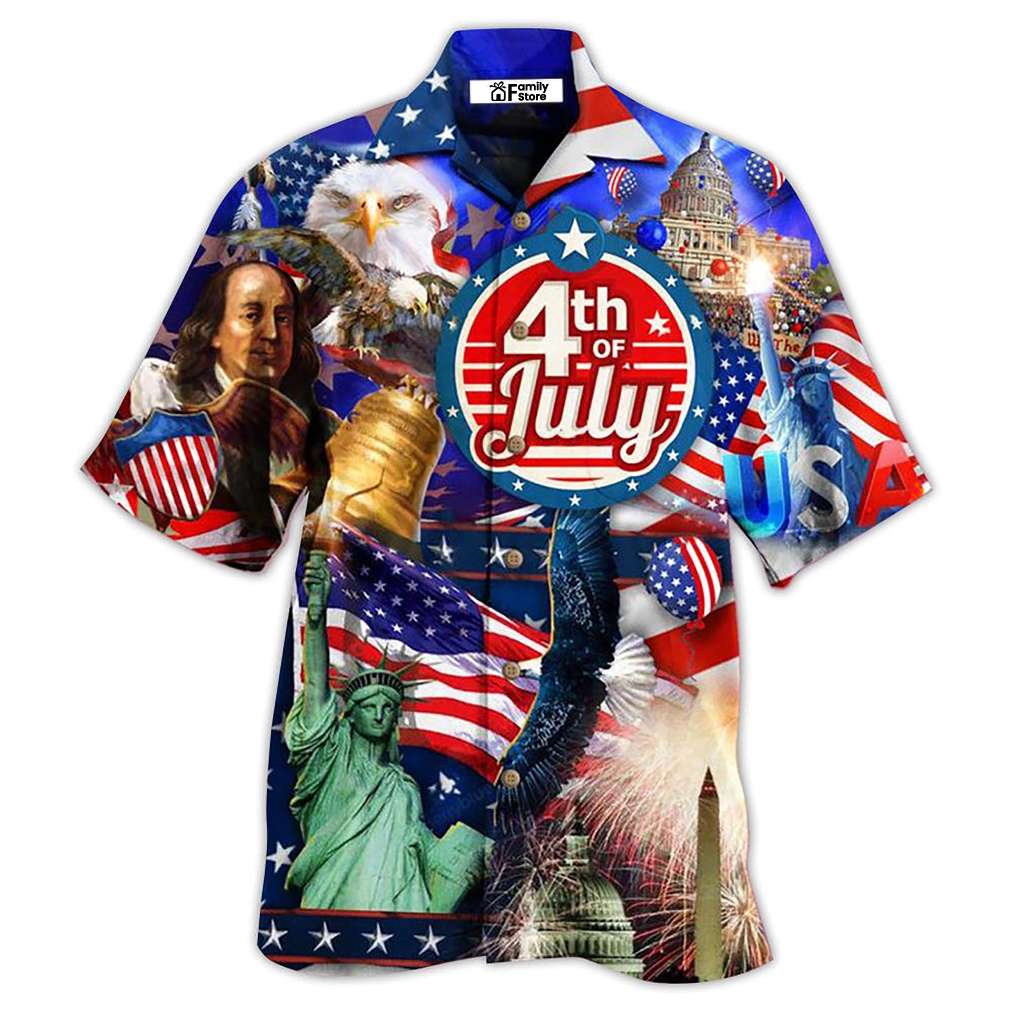 America Love July Style Hawaiian Shirt