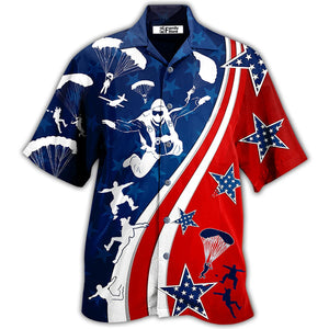 America Parachute Jump Cool Hawaiian Shirt