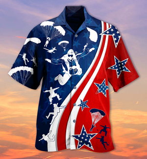 America Parachute Jump Cool Hawaiian Shirt