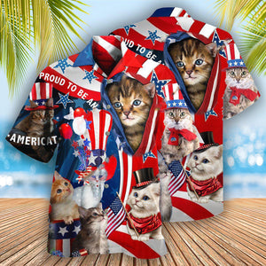 America Proud To Be An Cat Hawaiian Shirt