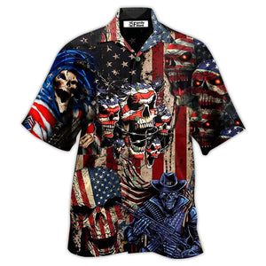 America Skull Pride Hawaiian Shirt