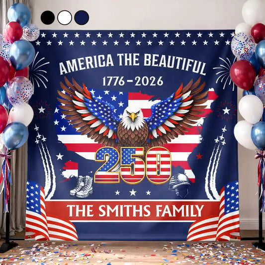 AmericaTheBeautiful250thCelebrating PersonalizedBackdrop LV215 ANA049 MKDEF