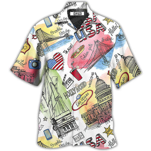 America USA Art Style Hawaiian Shirt