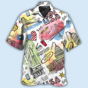 America USA Art Style Hawaiian Shirt