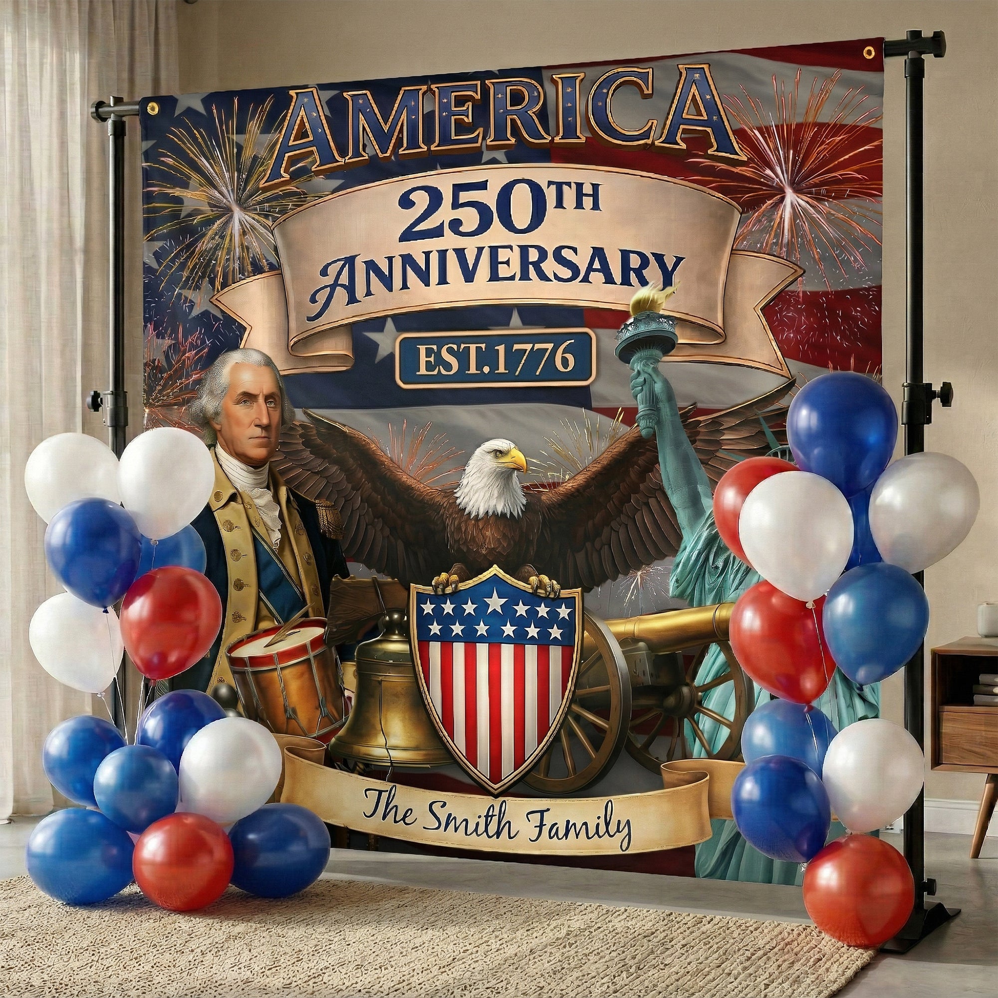 America_250Th_Birthday_Patriotic_2026_Decors_Personalized_Backdrop_1