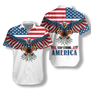 American Eagle Stay Strong Shirt For Men Hawaiian Shirt