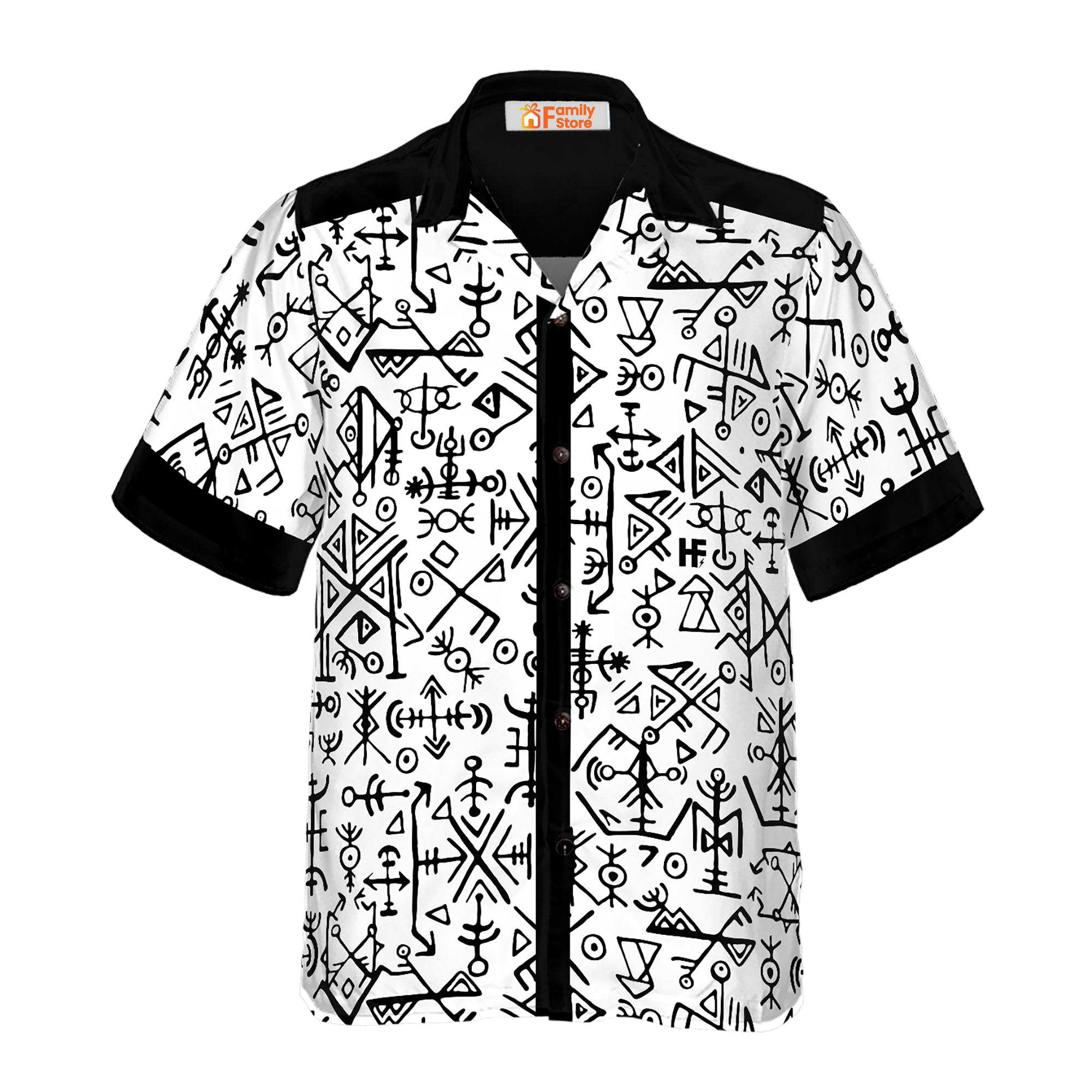 Ancient Viking Seamless Pattern Hawaiian Shirt