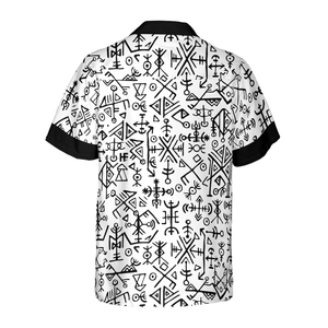 Ancient Viking Seamless Pattern Hawaiian Shirt