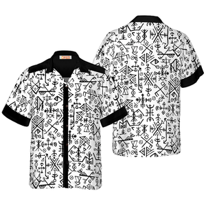 Ancient Viking Seamless Pattern Hawaiian Shirt