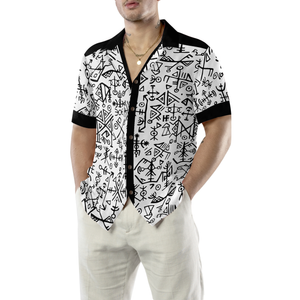 Ancient Viking Seamless Pattern Hawaiian Shirt