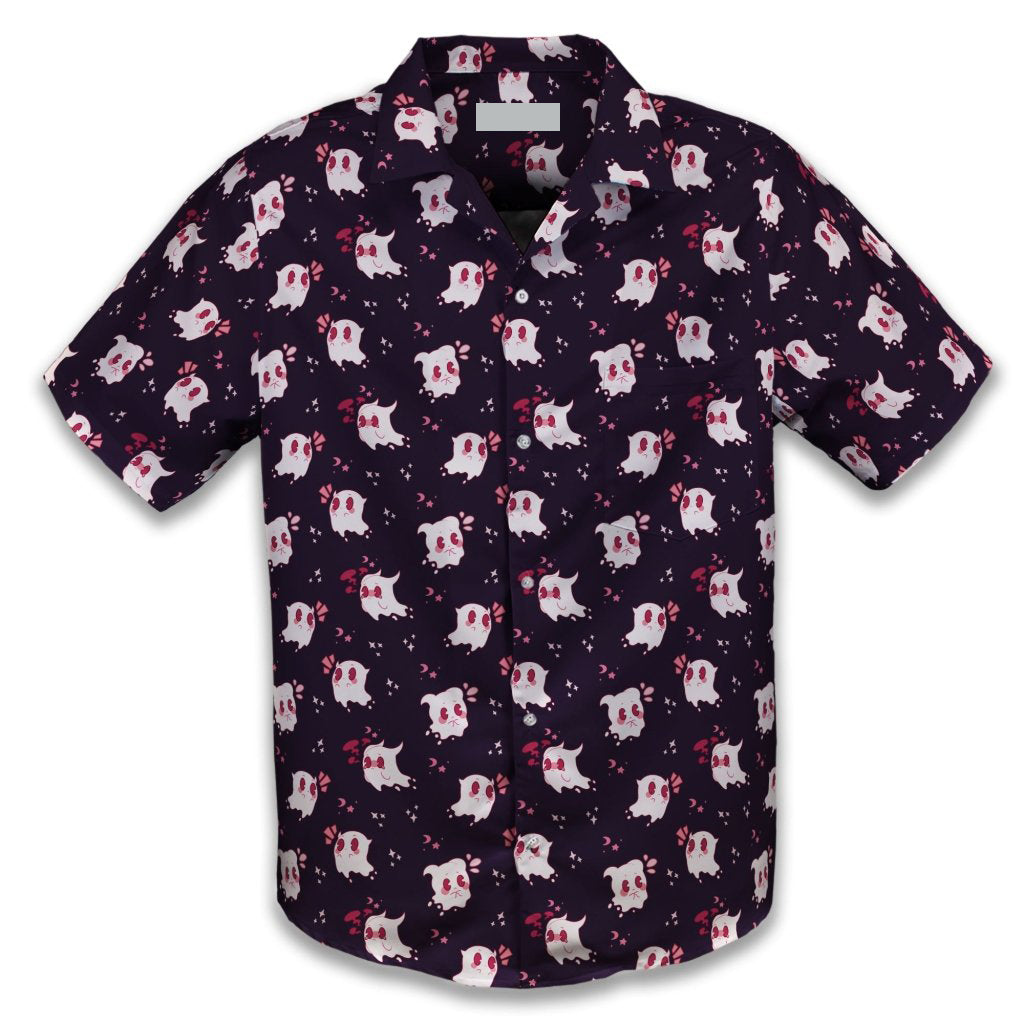 Anxious Ghost Red Halloween Hawaiian Shirt