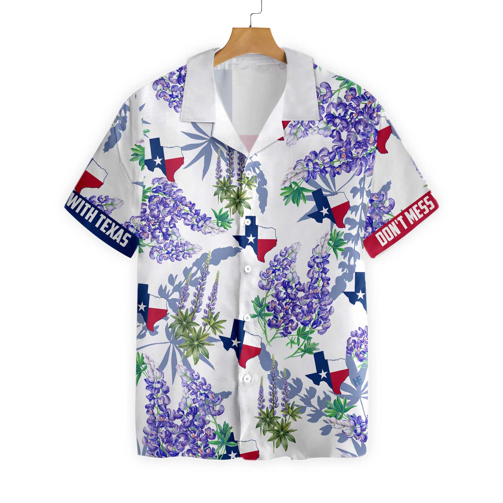 Bluebonnet Texas Hawaiian Shirt Purple Version, Proud Texas Shirt For Men