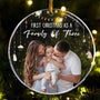 Baby First Christmas As A Family Of Three Personalized Acrylic Photo Ornament_4_58972199 61c7 400a 83fb 5216dc257419