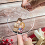 Baby First Christmas As A Family Of Three Personalized Circle Acrylic Ornament_2_994ac532 74e3 4a01 9361 d24dd84c59d2