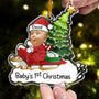 Baby_s 1st Christmas Sled Gifts For 1st_ 2nd_ 3rd Xmas Kid Personalized Acrylic Photo Ornament_3