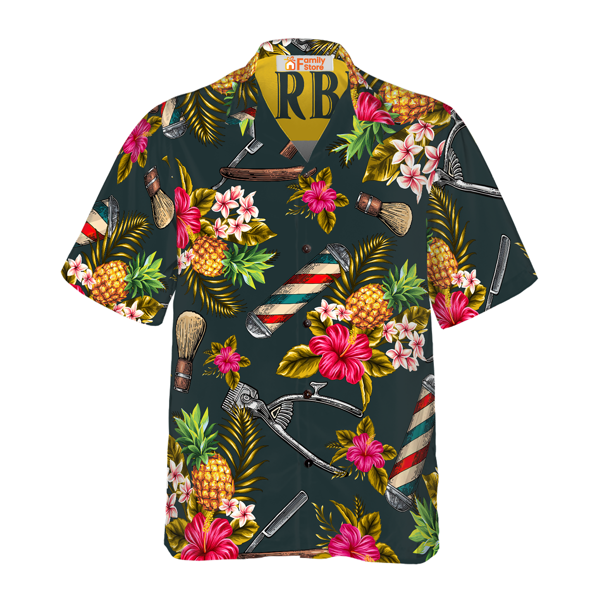 Barber Tools Hawaiian Shirt