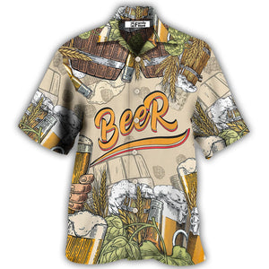 Beer Born To Drink - Hawaiian Shirt