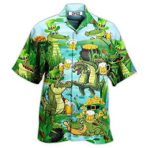 Beer Crocodile Loves Beer Everyday - Hawaiian Shirt