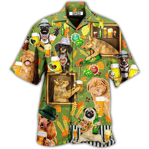 Beer Dogs Green Style - Hawaiian Shirt