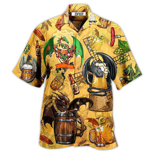 Beer Dragon Drunkgon Loves Beer - Hawaiian Shirt