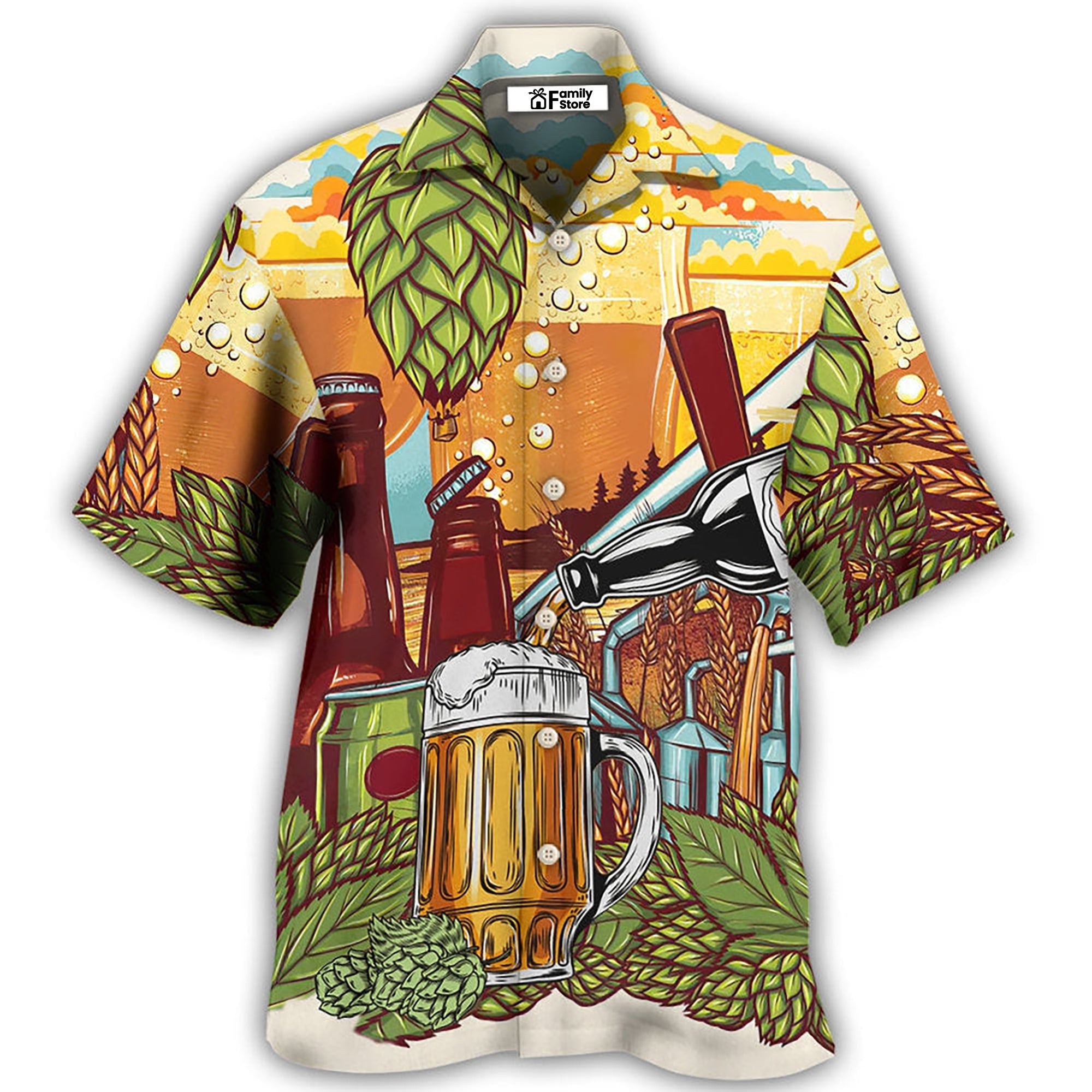 Beer Drinking It's Beer Time - Hawaiian Shirt