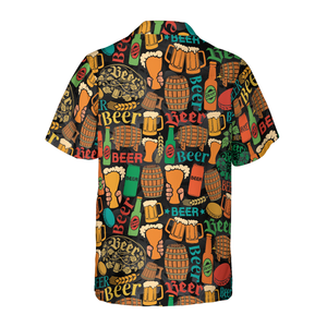 Beer Mug Pattern Hawaiian Shirt