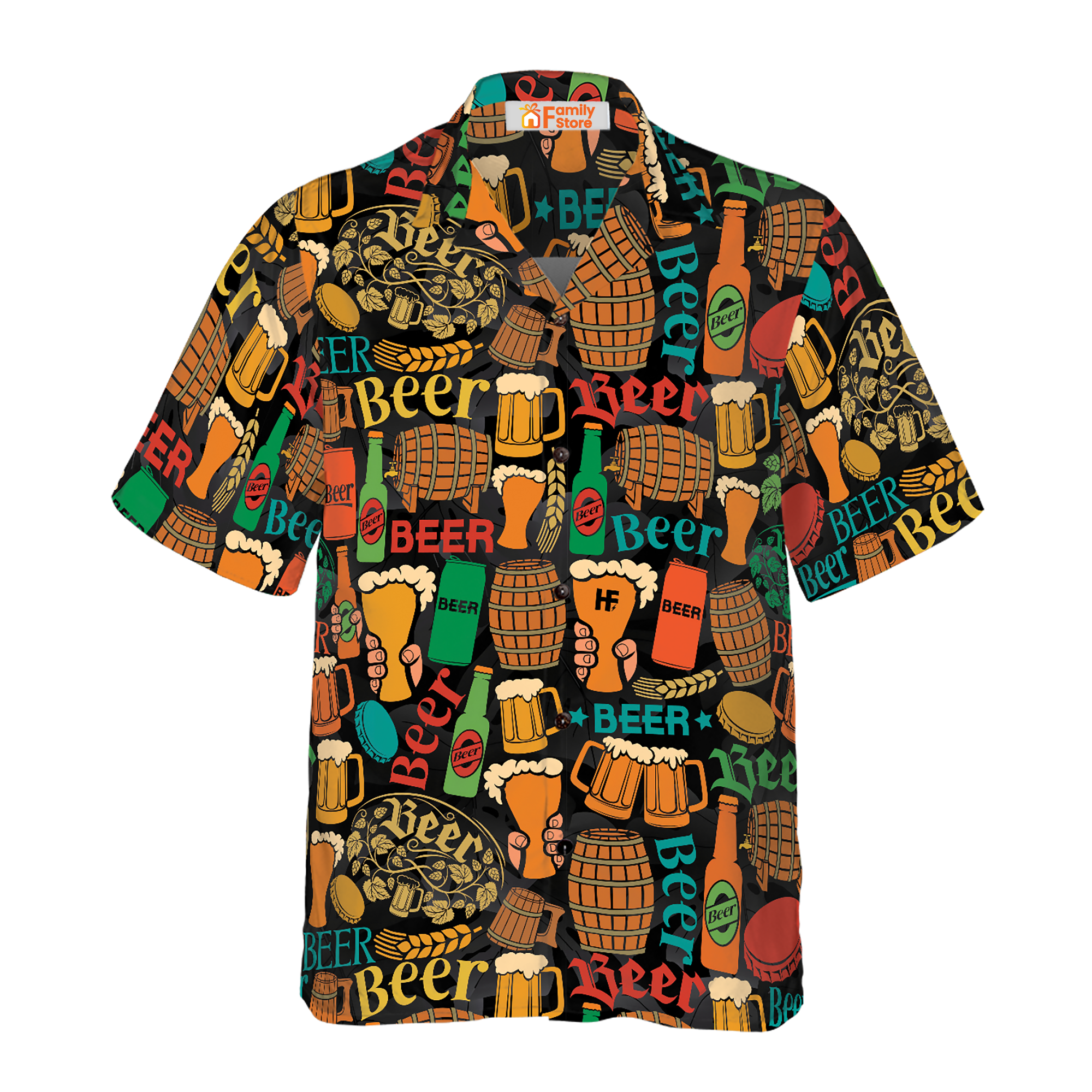 Beer Mug Pattern Hawaiian Shirt