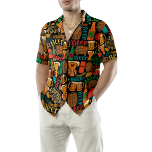 Beer Mug Pattern Hawaiian Shirt