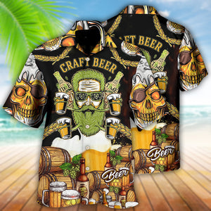 Beer Skull Craft Beer - Hawaiian Shirt