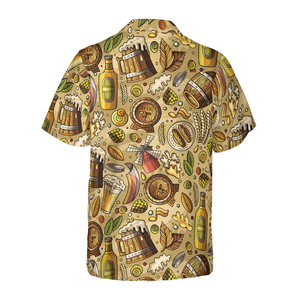 Beer fest seamless pattern Hawaiian Shirt