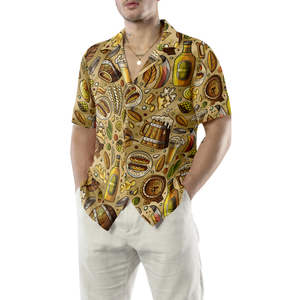 Beer fest seamless pattern Hawaiian Shirt