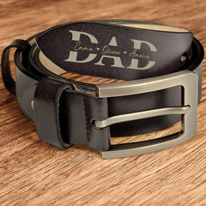 Belt Reminder We Love You For Dad - Gift For Dad - Personalized Engraved Leather Belt