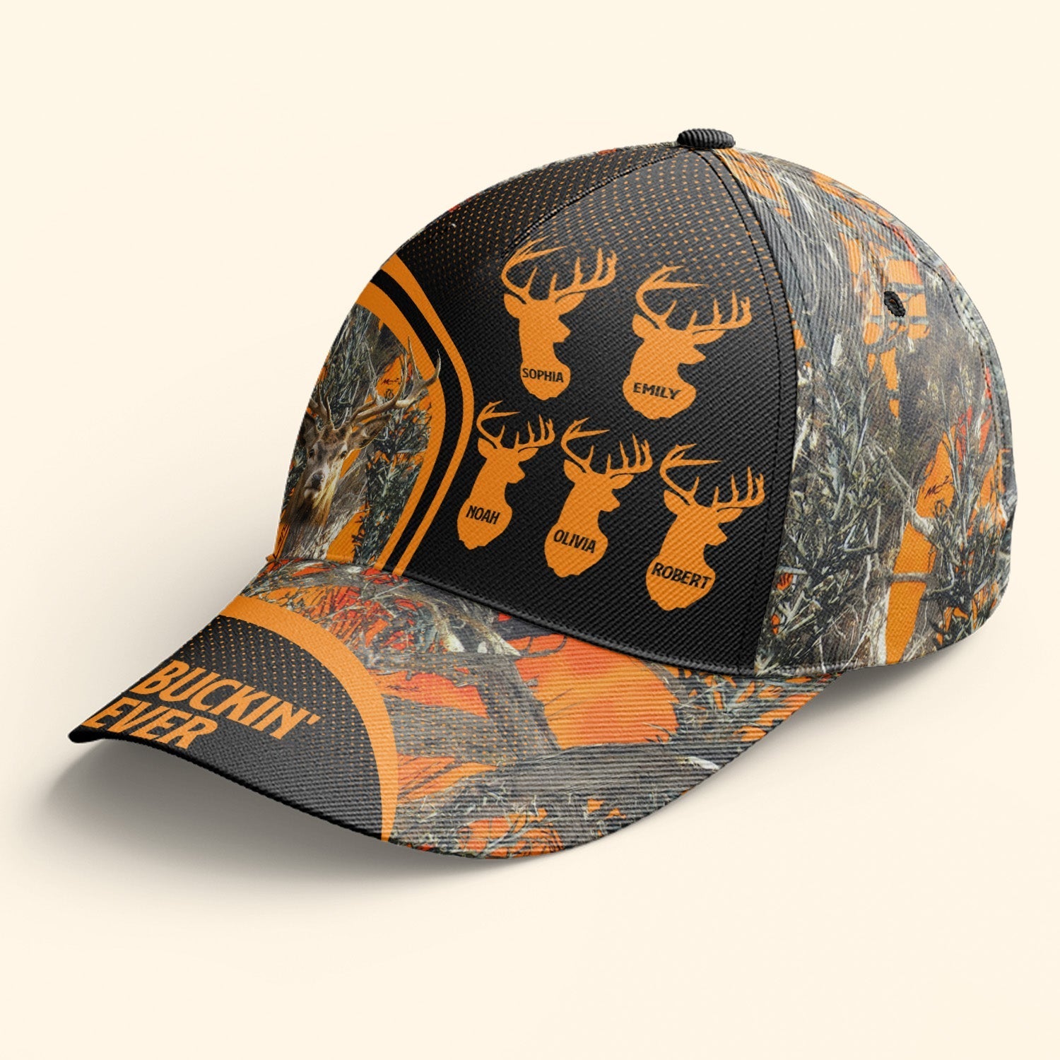 Best Buckin_ Papa Ever Custom Dad Grandpa Father Personalized Classic Cap_3