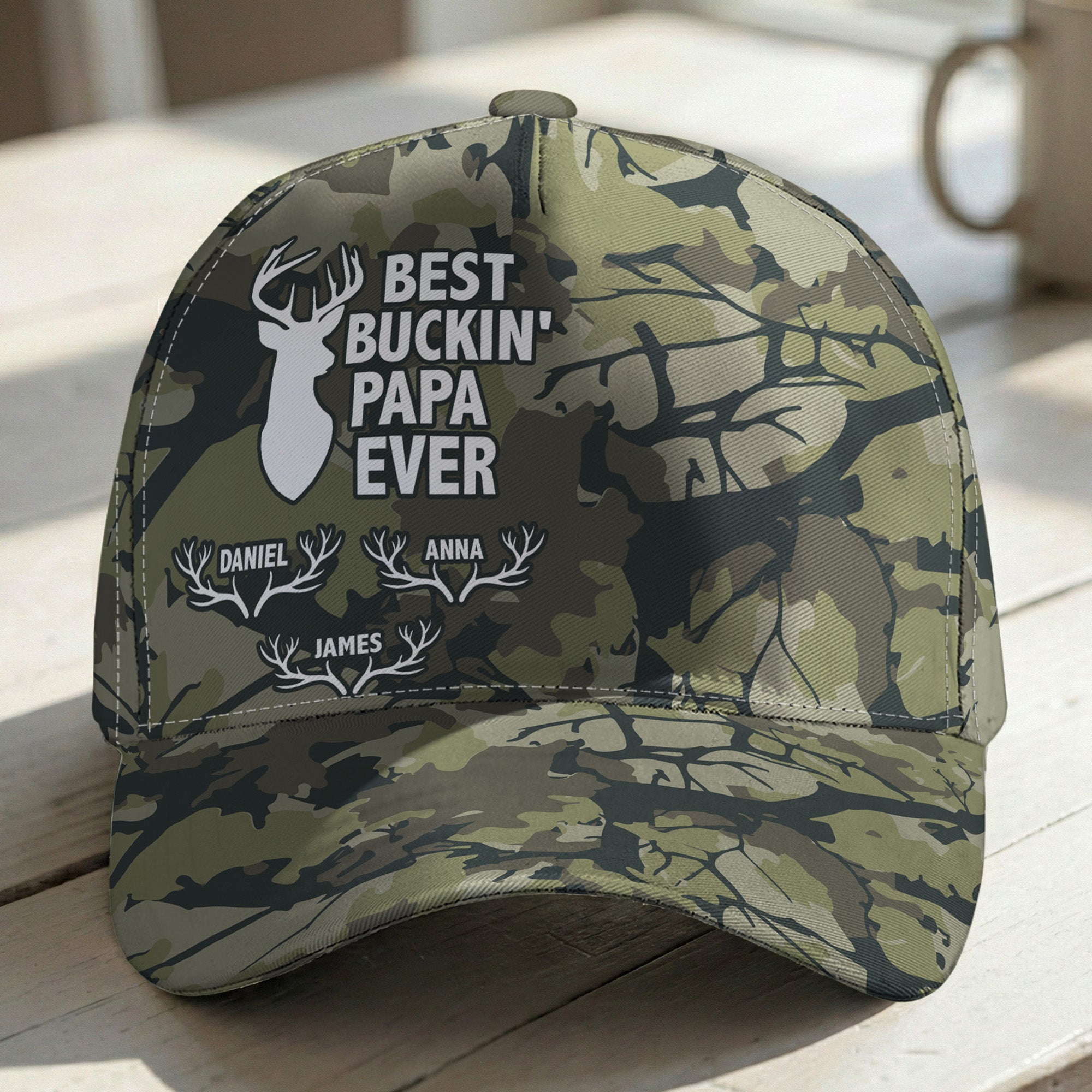 Best_Buckin_Dad_Grandpa_Ever_Personalized_Cap_1