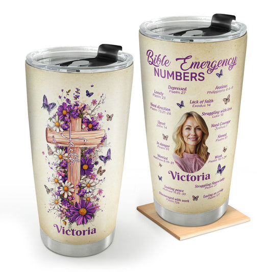 BibleEmergencyNumbersPersonalizedStainlessSteelTumbler_1