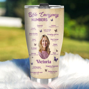 Bible Emergency Numbers | Personalized Stainless Steel Tumbler