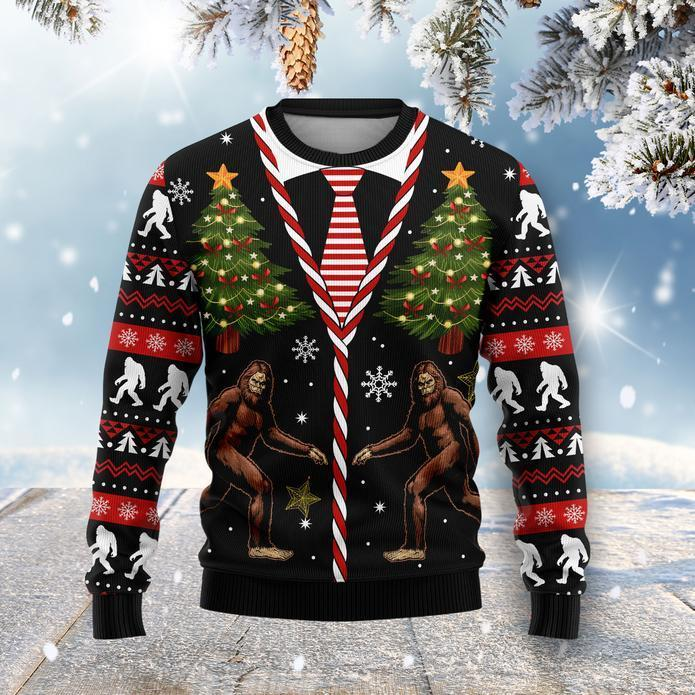 Bigfoot Ugly Christmas Sweater For Men & Women