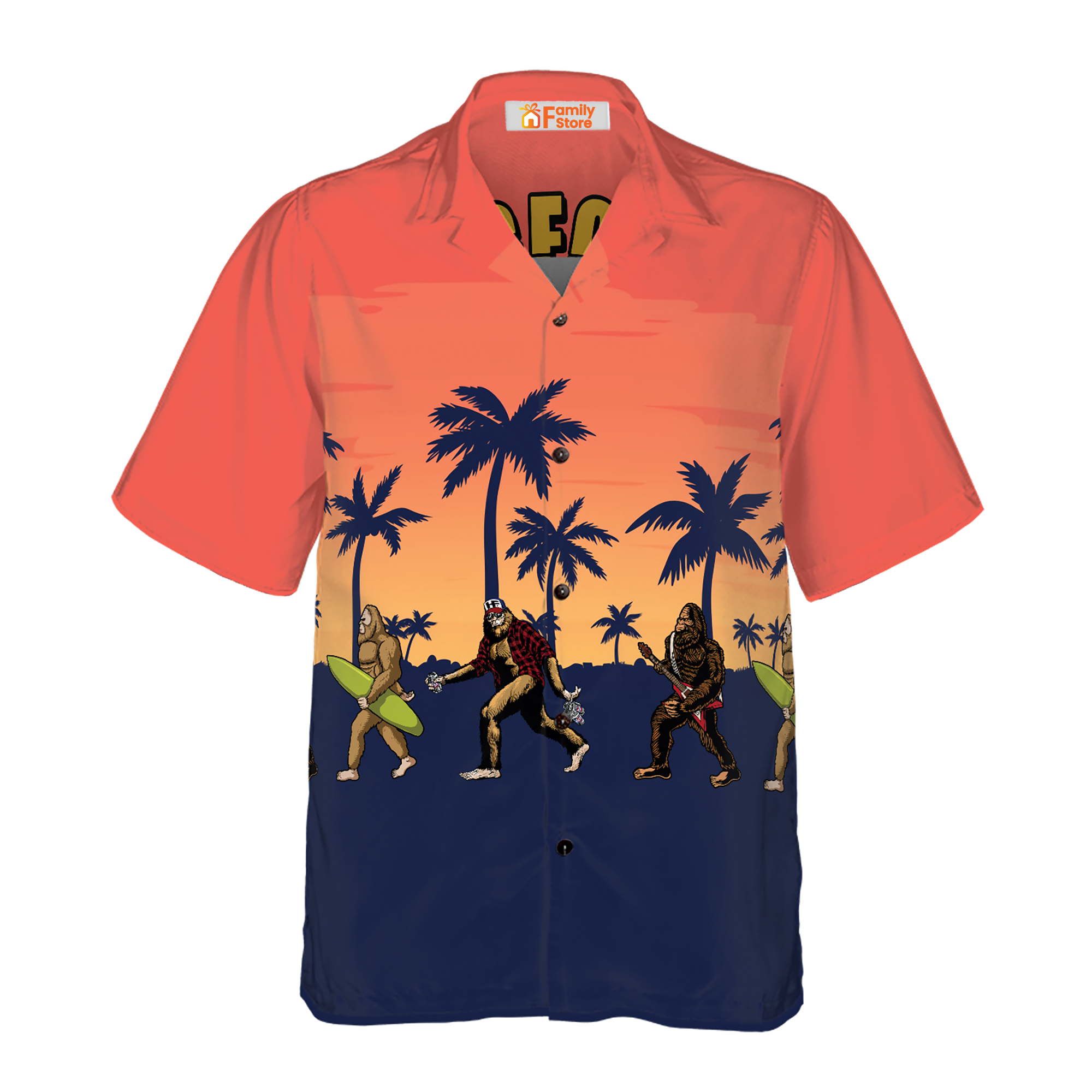 Bigfoot Needs A Vacation Bigfoot Hawaiian Shirt