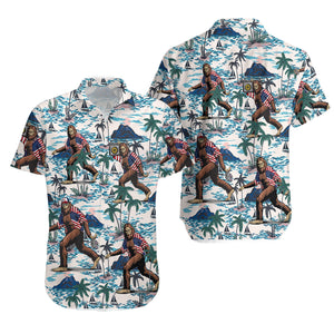 Bigfoot Tropical Aloha Hawaiian Shirts For Men and Women