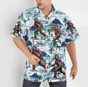 Bigfoot Tropical Aloha Hawaiian Shirts For Men and Women
