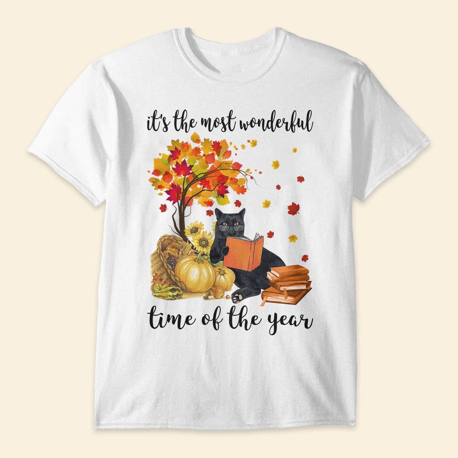 Black Cat Fall Time Of The Year - Shirt