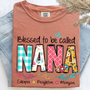 Blessed to Be Called Nana Shirt _E2_80_93 Personalized Grandmother T Shirt with Grandkids Names _E2_80_93 Cute Floral Nana Gift for Grandma Mothers Day Birthday_Terracotta_S 1 42dO2