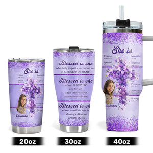 Blessed Is She | Personalized Stainless Steel Tumbler