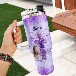 Blessed Is She | Personalized Stainless Steel Tumbler