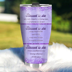 Blessed Is She | Personalized Stainless Steel Tumbler