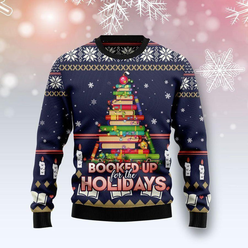 Book Christmas Tree Ugly Christmas Sweater For Men & Women