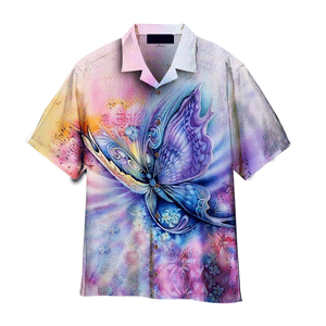 Butterfly Tribal Flowers Galaxy Aloha Hawaiian Shirts For Men And For Women