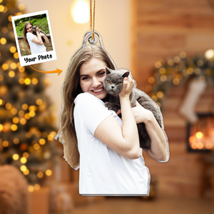 Custom Photo Gift For Cat Lovers Cat Mom Cat Dad - Personalized Acrylic Photo Ornament